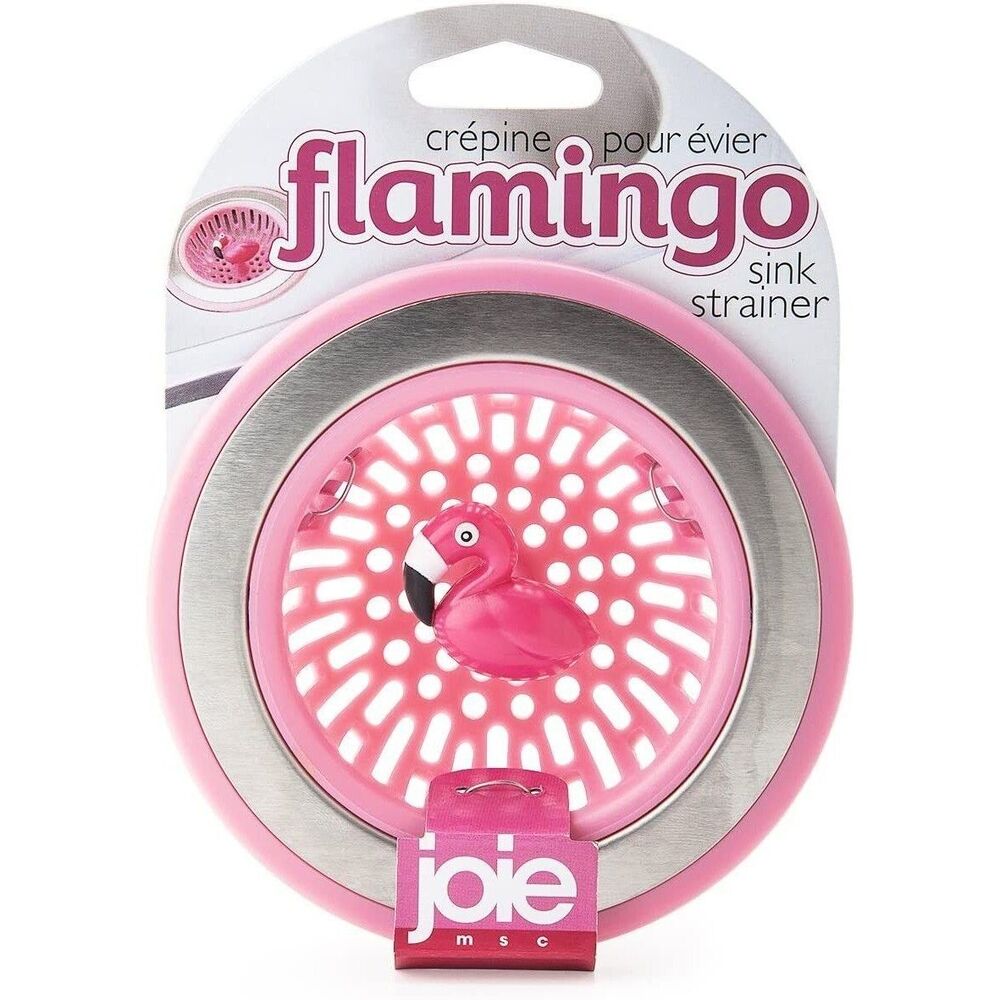 Joie Pink Flamingo Sink Strainer Stainless Steel BPA Free Plastic 4.5-in Kitchen